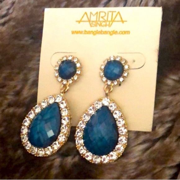 AMRITA SINGH blue lapis earrings - Picture 2 of 5